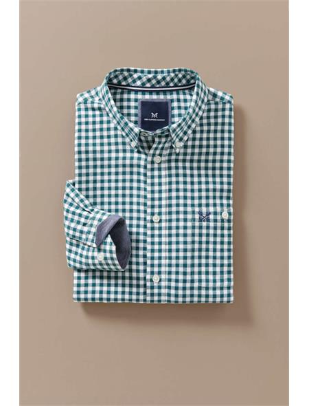 Crew Clothing Mens Long Sleeve Slim Fit Gingham Flannel Shirt